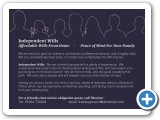 Promo card illustration and design for Independent Wills